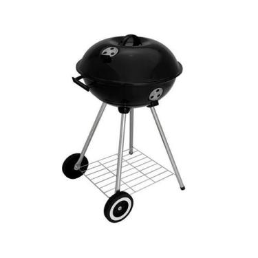 Imagem de Churrasqueira A Bafo Guarapari Com Rodinhas Portátil Mor, Preta, Não u