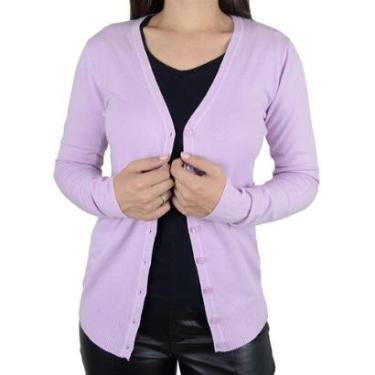 Imagem de Blusa Feminina Facinelli By Mooncity Cardigan Lavanda - 6511-Feminino
