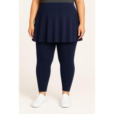 Imagem de Calça Legging E Saia Babado Em Plus Size Tapa BumBum WOLFOX Em Suplex-Feminino