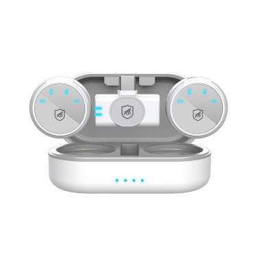 Imagem de Microfone de Lapela Magnética sem Fio Armor Tipo C com Adaptador Lightning para Gravações Omnidirecionais com Redução