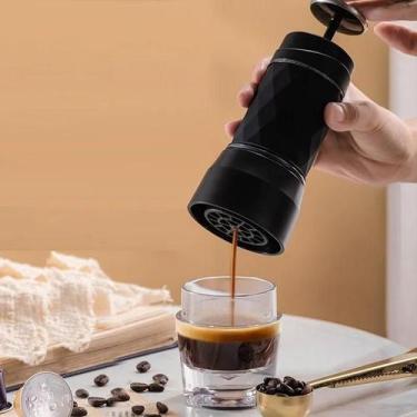 Imagem de Cafeteira Multi Capsula Expresso Portátil Café Em Pó Manual - Longue S