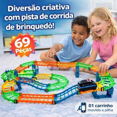 Imagem de Super Pista de Corrida de Brinquedo 69 Peças de Diversão - FIRST