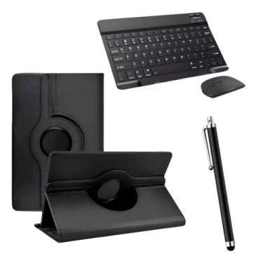 Imagem de Kit Completasso Para Tablet Lenovo Tb311fu Capa Giratoria + Teclado Mo
