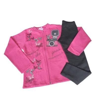 Imagem de Conjunto feminino inverno moletom infantil - Livy, Rosa, 6