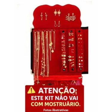 Imagem de Kit 20 Acessórios Femininos Ouro18k Criativos Simples Moderno Exagerad