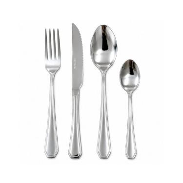Imagem de Conjunto de Talheres 24 Peças Aço Inox Polido para Mesa Posta Prata Fratelli
