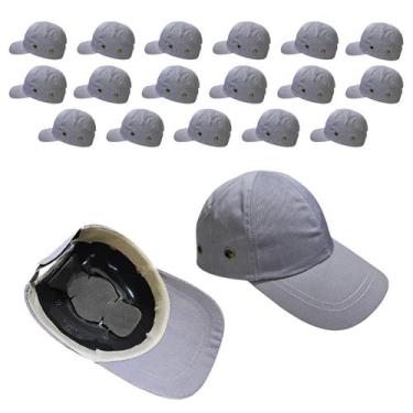 Imagem de Bone com Capacete EPI Kit 18 Uni Obra Construcao Seguranca Casquete Re