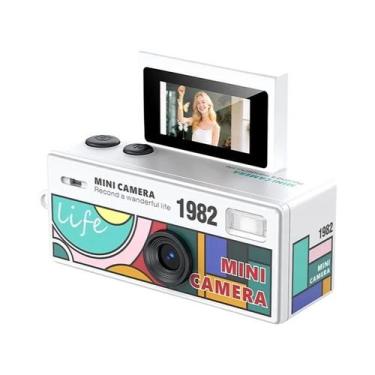 Imagem de 180 graus Câmera Digital Flip Screen Com Chaveiro, Mini Filmadora Retr
