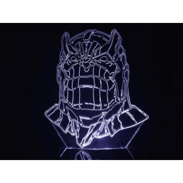Imagem de Luminária Led 3D Busto Thanos Vingadores Infinita - Geeknario