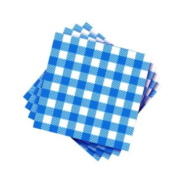 Imagem de Guardanapo de Papel Xadrez Azul Escuro - 50 Unidades