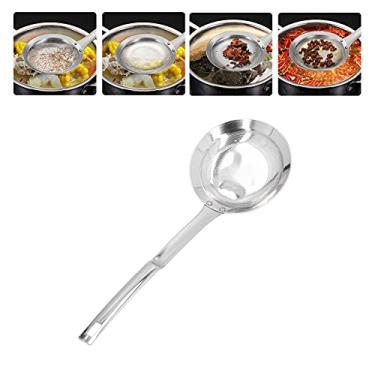 Imagem de Colher de escumadeira YEmirth 304 aço inoxidável malha fina óleo resíduo coador de alimentos ferramenta de cozinha