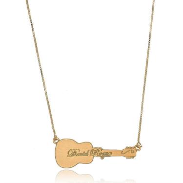 Imagem de Colar Personalizado Casal Sertanejo Folheado Em Ouro 18K