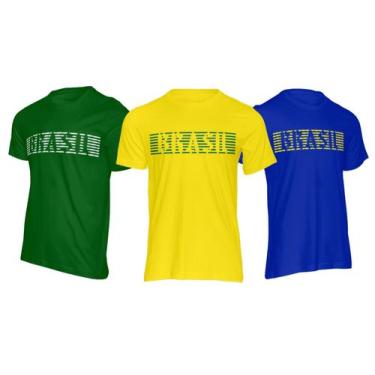 Imagem de Camisa Do Brasil Futebol Torcedor Blusa Copa Do Mundo Camiseta Algodão