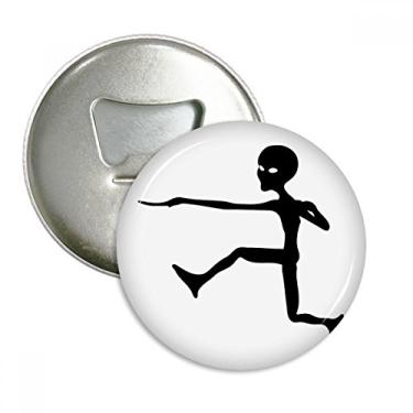 Imagem de Emblema Multifuncional Universe Alien Monster Jumping Alien Abridor de Garrafas Ímã de Geladeira