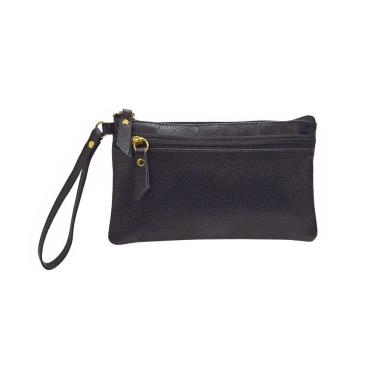 Imagem de Carteira Clutch Feminina Porta Celular Couro Legitimo Madamix