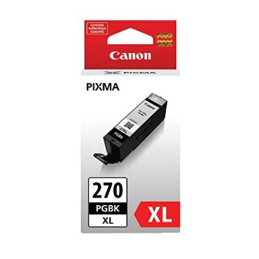 Imagem de Canon Tanque de tinta preta de pigmento genuíno PGI-270XL, compatível com impressoras MG6820, MG6821, MG6822, MG5720, MG5721, MG5722, MG7720, TS5020, TS6020, TS8020 e TS9020 (opcional)