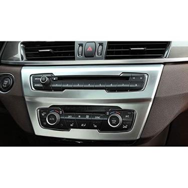 Imagem de JIERS Para BMW X1 F48 2016 2017, moldura de controle central de carro ABS cromado acessórios de carro