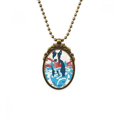 Imagem de DIYthinker Graffiti Street vermelho azul arte ilustração padrão antigo colar pingente de contas vintage chaveiro