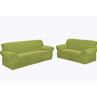 Imagem de Capa de Sofá Estilo 2 Peças Mellindre Pistache Grande