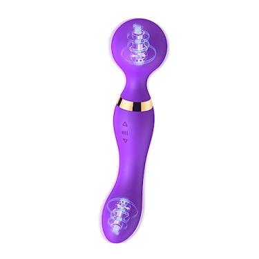 Imagem de Vibrador Poderoso Estimulador do Clitóris para Mulheres Varinha Mágica Vibração do Ponto G Brinquedos Sexuais (Roxo)