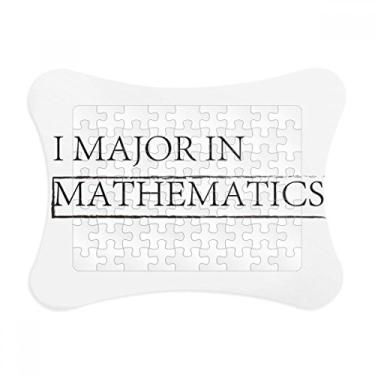 Imagem de Moldura de quebra-cabeça com citação I Major in Mathematics Decoração de imagem Enfeite de jogo de quebra-cabeça