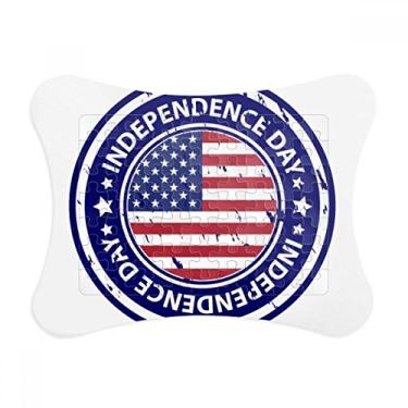 Imagem de Bandeira do Dia da Independência dos EUA, moldura de quebra-cabeça, enfeite de quebra-cabeça