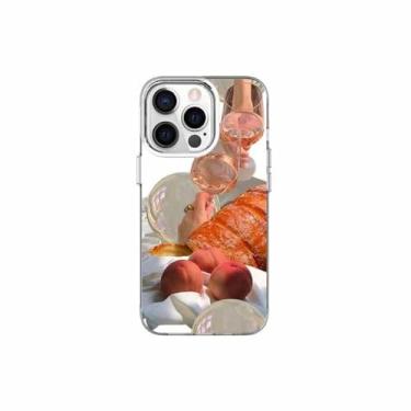 Imagem de Capa de telefone transparente elegante em vidro de vinho tinto para iPhone 11 13 14 Pro Max 12 Mini XR XS Max X 7 8 Plus SE Soft Case Cover, T4, para iphone SE 2020