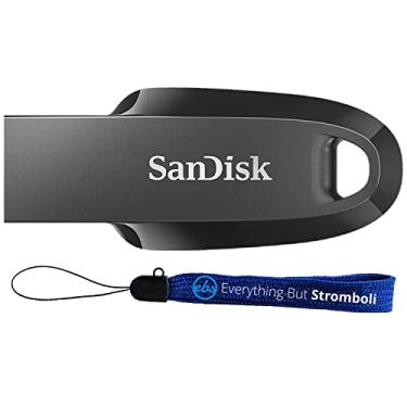 Imagem de Pen Drive SanDisk 64GB Ultra Curve USB 3.2 Gen 1 - SDCZ550-064G-G46 - Pacote com (1) Cordão Everything But Stromboli