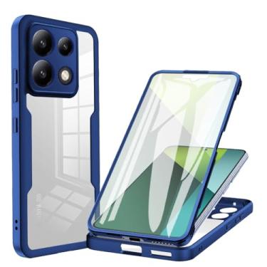 Imagem de Estojo Fino Clear CaseCompatible with Xiaomi Redmi Note 13 Pro 5G Case,Full Body Case Transparent Phone Case,Built-in Screen Protector 360° Full Body Protective Dustproof Shockproof Case (Size : Blu