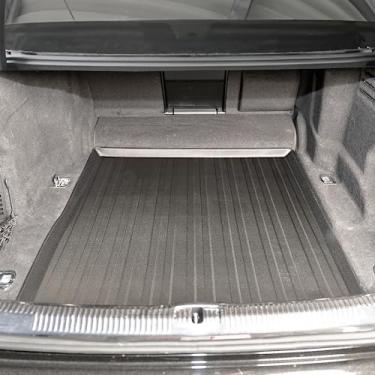 Imagem de Forro de carga premium para Audi A8 S8 Long 2018-2024 - 100% de proteção - Tapete de porta-malas de carro de ajuste personalizado - Tapete de carga preto para todas as estações - Forros de porta-malas