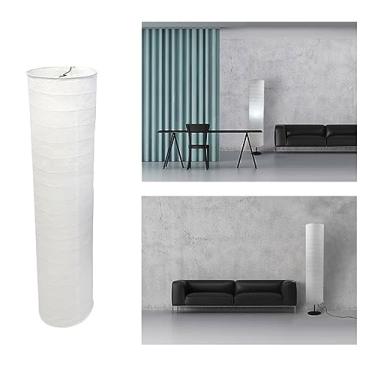 Imagem de Sappiedear Abajur de chão de papel abajur de papel de arroz branco abajur de substituição capa de lâmpada de clipe para quarto sala de estar (branco_B)