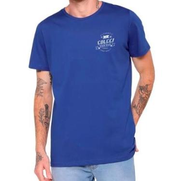 Imagem de Camiseta Colcci Masculina Authentic Denim Brand Azul Royal-Masculino
