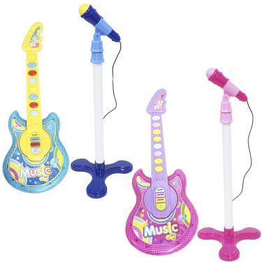 Brinquedo Guitarra Musical Girafa Teclado Infantil Som