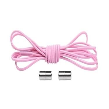 Imagem de No Tie Shoe Laces Shoes Round Shoelaces For Sneakers Rubber Elastic Laces Without Ties Kids Adult Shoe Lace Rubber Bands(Pink)