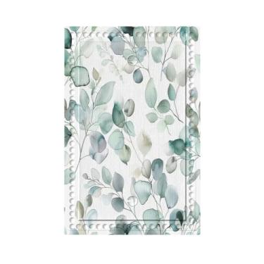 Imagem de Aquarela folhas de eucalipto verde sálvia primavera plantas botânicas sem dispositivo luz interruptor capa decorativa 1 gangue placa de parede em branco tampa de receptáculo placa elétrica