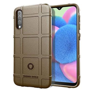 Imagem de NEKOYA Capa para Samsung Galaxy A30S, sensação macia, proteção total, anti-arranhões e impressões digitais + capa de celular resistente a arranhões para Samsung Galaxy A30S marrom