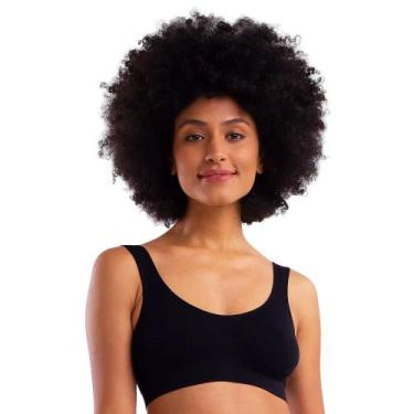 Imagem de 3 Top Sem Bojo Sem Costura Regata Microfibra Fitness She, Preto, P