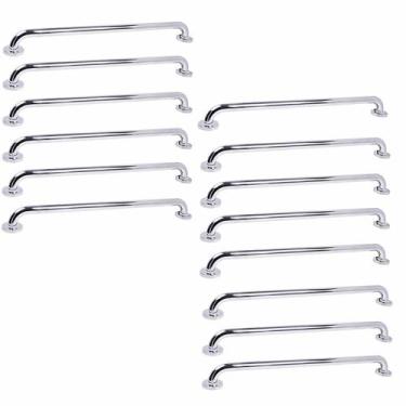 Imagem de Alça de Apoio 70cm Barra Inox Kit 14 Unidades Idoso Deficiente Acessib