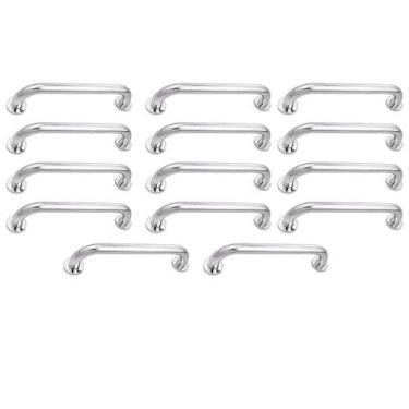 Imagem de Alça de Apoio Inox Barra 30cm Kit 14 Unidades Idoso Cadeirante Seguran