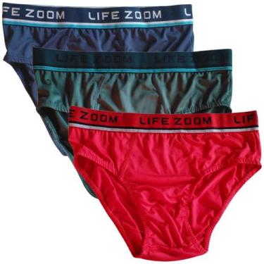 Imagem de Kit 3 Cuecas Slip Masculino Microfibra Life Zoom, Sortidas, GG