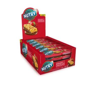 Imagem de Barra De Cereais Nutry Morango Com Chocolate 24 Un - Nutrimental