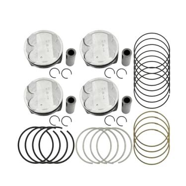 Imagem de Kit de conjunto de pistão de motor STD, pino e anéis de pressão para Hyundai Kona Elantra Veloster 2.0L L4 2017-2019, substituição para 23040-2E601 23041-2E800