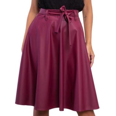 Imagem de Saia material sintético Evangélica Midi Rodada - Look Modas Octavio, G