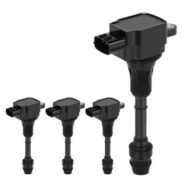 Imagem de YHTAUTO Conjunto de 4 bobinas de ignição de substituição para Nissan Altima 2002-2006, Sentra 2002-2006, X-Trail 2005-2006 2.5L L4 Replace 22448-8H310