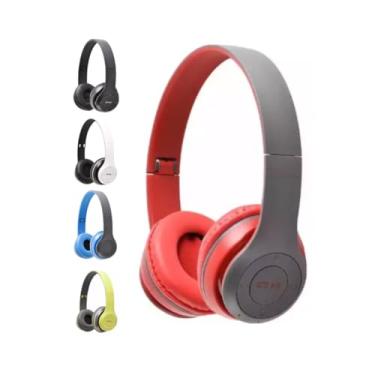 Imagem de Fone Bluetooth Academia Corrida Regulavel Mp3 Entrada P2 e Cartão SD Radio FM (VERMELHO)