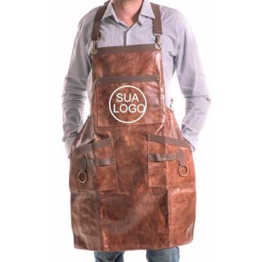 Imagem de Avental Churrasqueiro Em Couro Bovino Personalisado (Laser) - Pele Nat