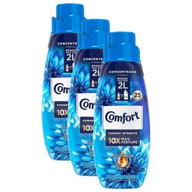 Imagem de Kit com 3 Amaciante Concentrado Comfort Cuidado Essencial 500ml