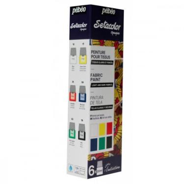Imagem de Tinta Initia Setacolor Opaque Pebeo 6 Unidades - Pébéo
