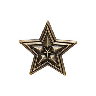 Imagem de A N KINGPiiN Broche de lapela para homens, broche super estrela, tachas de camisa, acessórios masculinos crachá bronze, Metal, Sem Pedra Preciosa