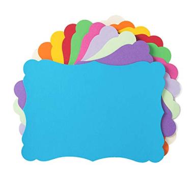 Imagem de Pacote com 50 cartões kraft em branco, papel grosso, cartões comemorativos marrons para menus de vale-presente DIY, chá de bebê e convites de casamento (multicolorido, 10 x 15 cm)